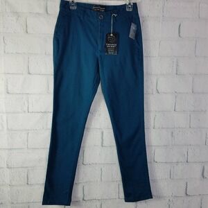 Brooklyn Calling NYC Womens Teal Tapered Skinny Pants Jeans Size 28/30